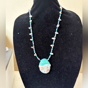 Handmade Polymer Clay Seashell Necklace